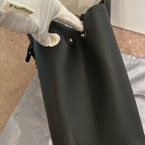 Prada Saffiano Leather Double Strap Bag with Red Interior - Picture 5 of 15